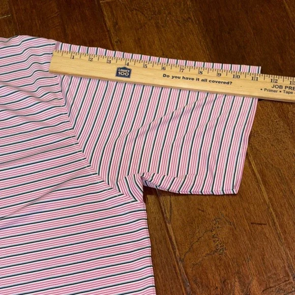 Men's Striped FootJoy Stretch Fabric Polo‎ Large. No Logos - Picture 6 of 7